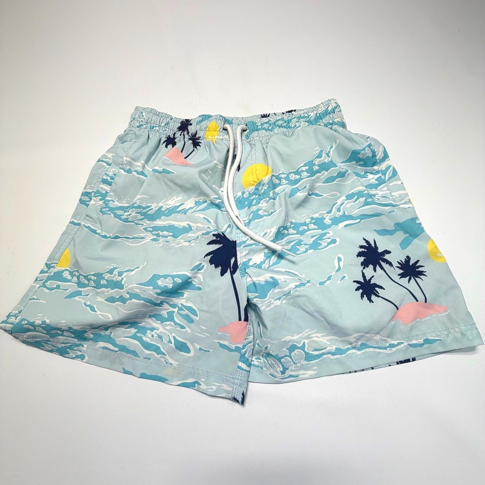 Southern Proper‎ Swim Trunks S Men's Palm Print Water Shorts Beach Coastal Prep
